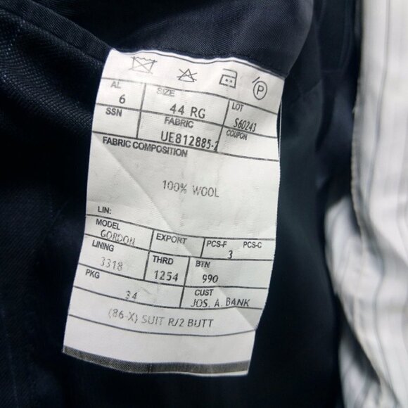 Jos A Bank Suit Blazer Sports Coat Blue Striped - Picture 10 of 11